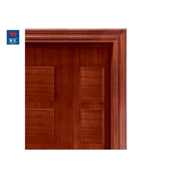 Hotel Entry Soundproof 60 Minutes UL Listed PVC Double Door Fire Rated Wood Doors