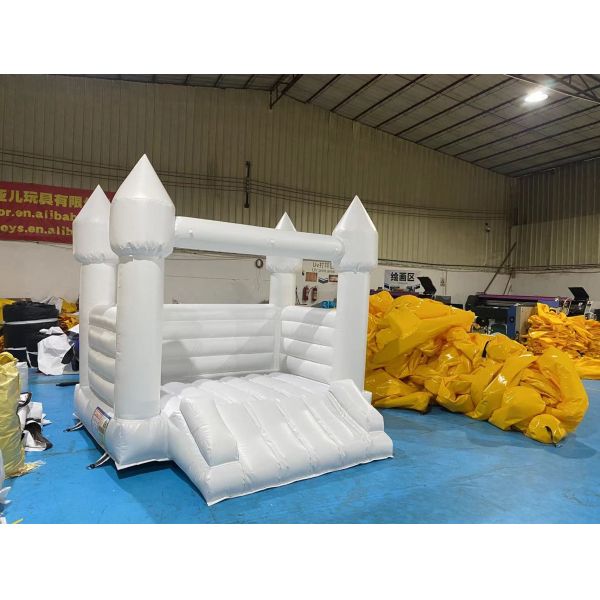 Inflatable Jumping Castle Commercial White Bounce House For Wedding jumping castle