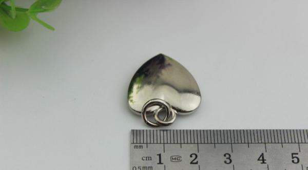 20mm Small love heart shape nickel color metal handbag hanging ornament