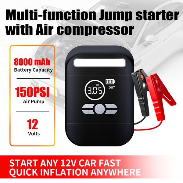 Battery Powered Automobile Jump Starters Portable 8000MAh Car Jump Starter Power Pack