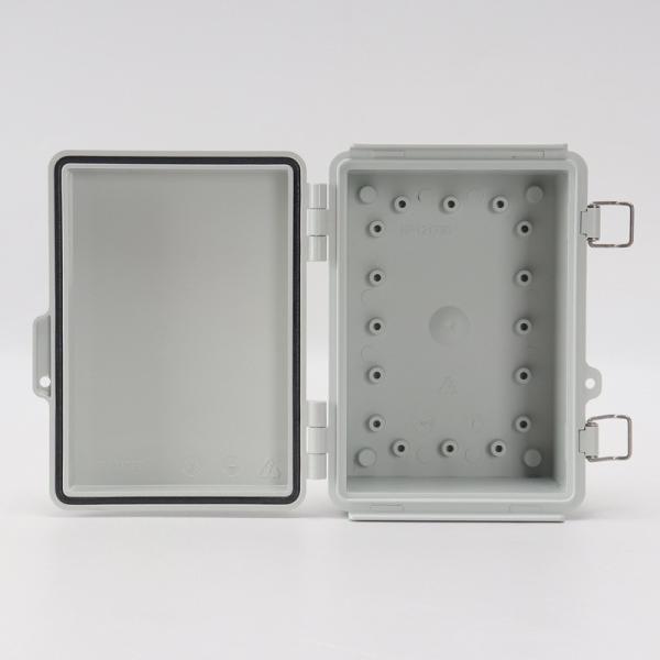 AB-BG-171290 Plastic Outdoor NEMA Economy Box with Solid Door, 175x125x90mm 6.88x4.92x3.54 Light Gray Finish,Opaque