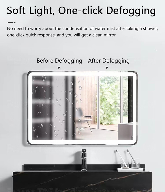 Современная мраморная тщета Bathroom гостиницы спекла каменный шкаф раковины таза умный привела зеркало