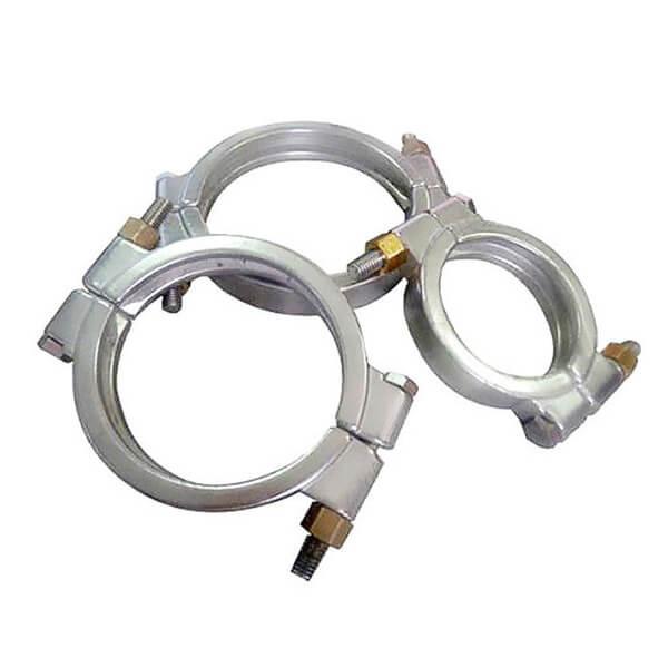 Hygienic High Pressure Pipe Clamps With Automatically Adapt Fastening Forces