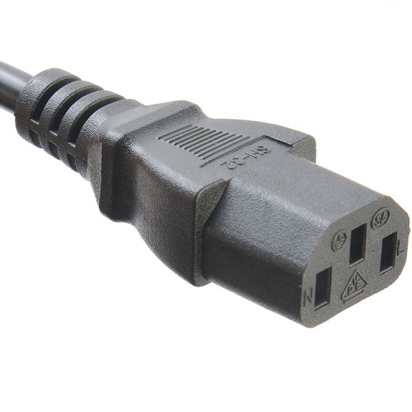 Bared Stranded Copper Conductor Material C13 to C14 AC Power Cords Extension Socket for PDU Computer UPS Server