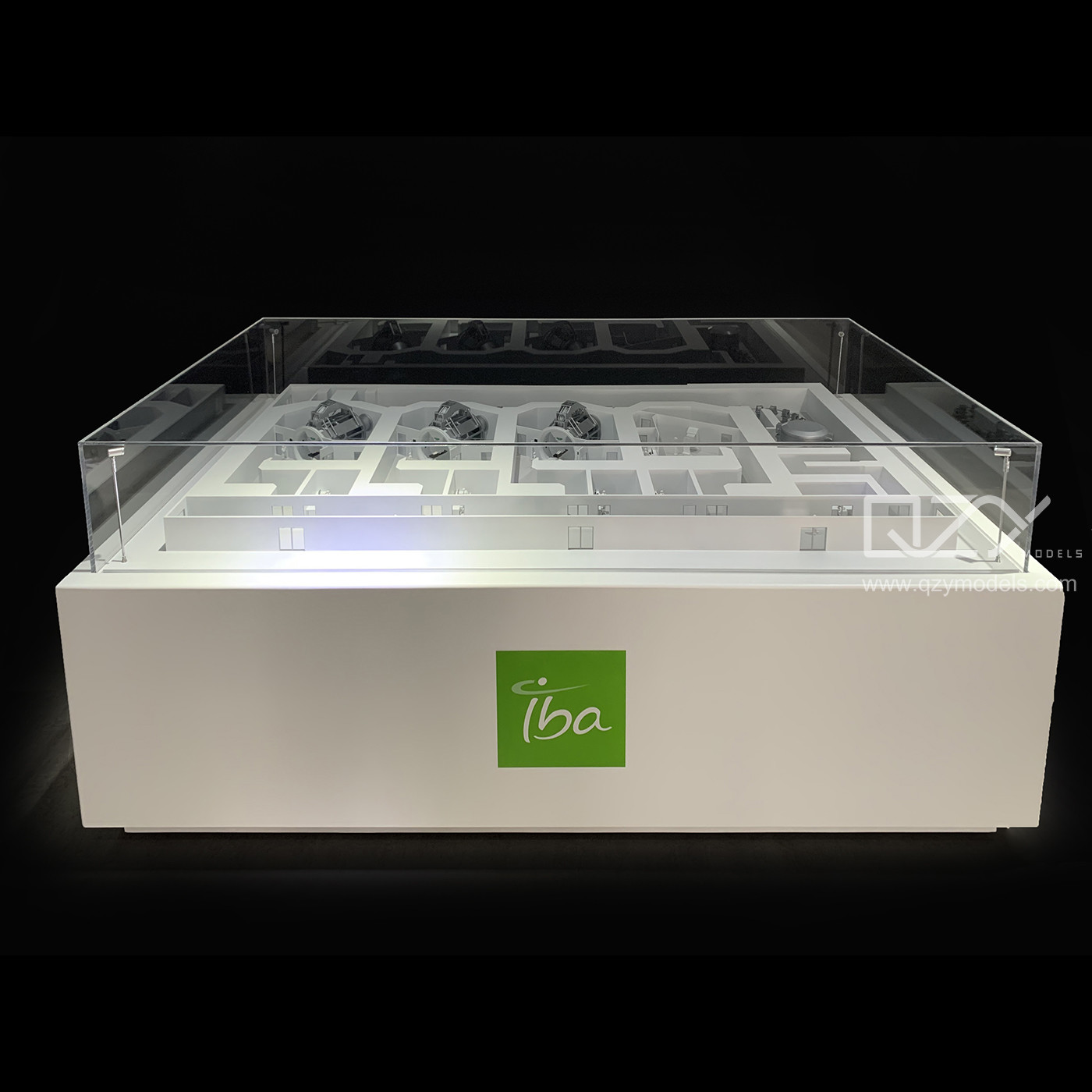 Custom Industrial Scale Model | IBA Proton Therapy Centre Display Model with Lighting & Fine Detailing