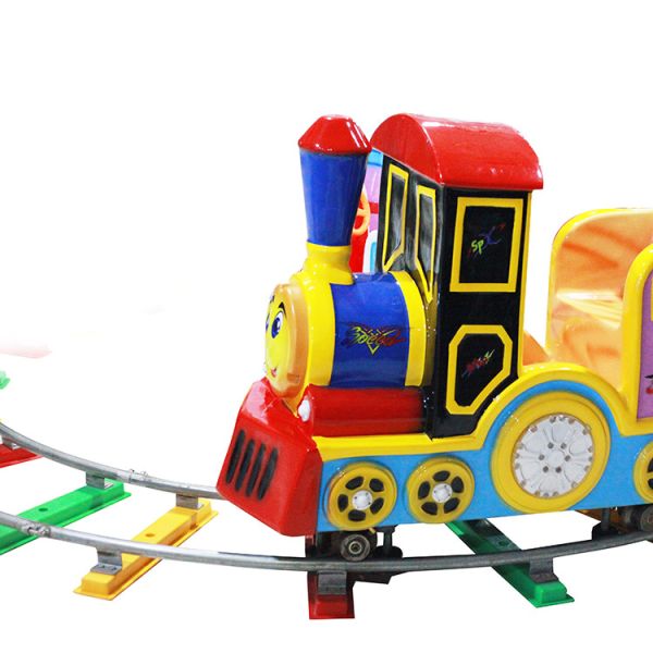 220V Coin Operated Ride On Electric Train With Track Simulator