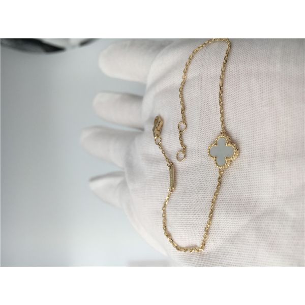 Van Cleef Arpels Sweet Alhambra bracelet 18k yellow gold with white mother-of-pearl