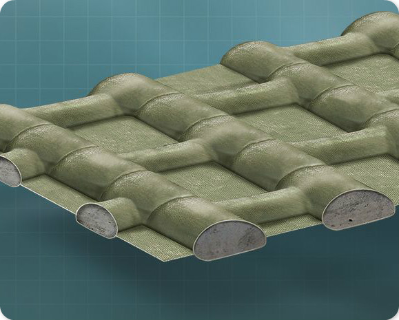Конкретный тюфяк Revetment 15км толщиной для контроля эрозии берега реки постоянного
