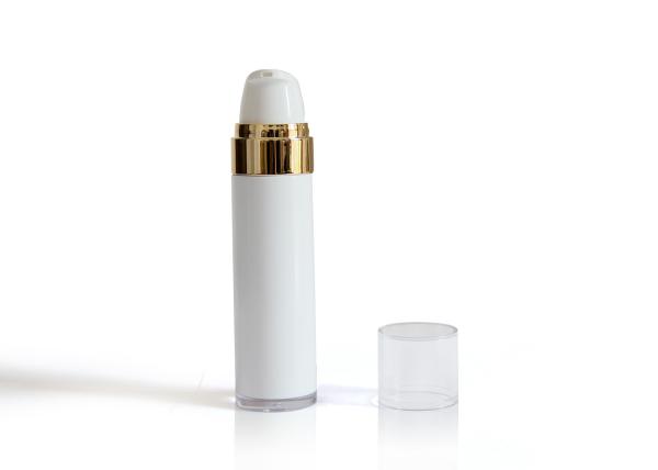 Elegant Solid White Airless Cosmetic Bottles For High End Skin Care Serum Packaging