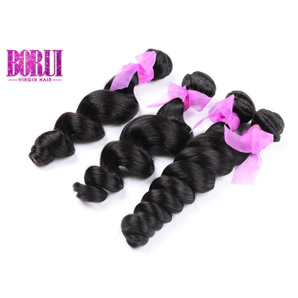 Расширения человеческих волос свободной волны индийские связывают 3 4 пачки естественного цвета