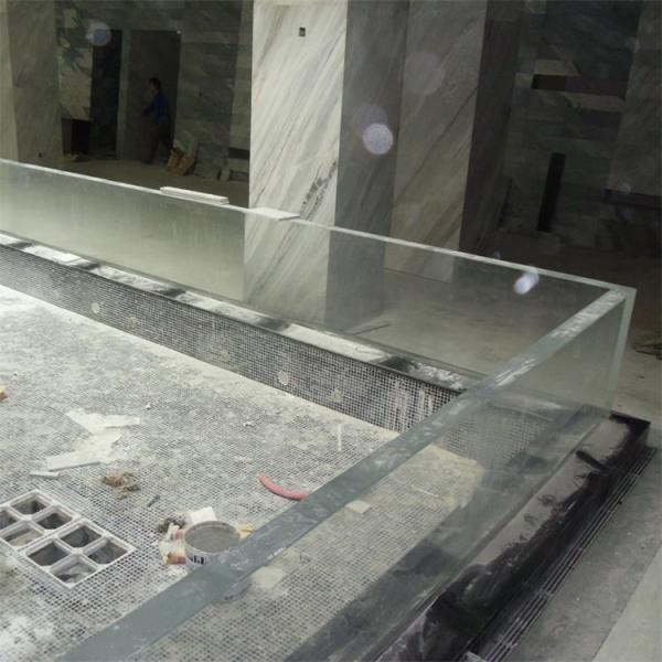 Processo de polimerização a temperatura constante seca Vidro de piscina sem fim para piscinas