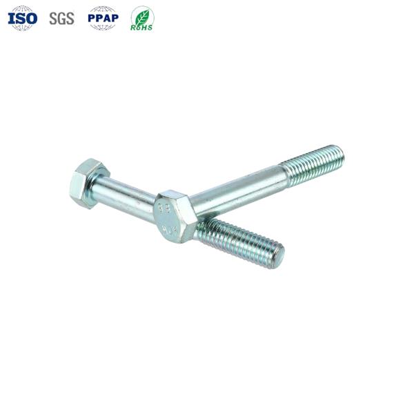 DIN 931 Grade 8.8 Zinc Plated Carbon Steel Hex Head Bolt for Chemical Industry Applications