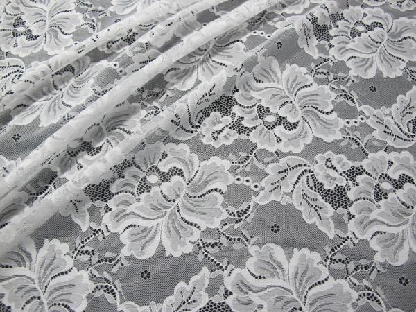 Custom Digital Nylon Embroidery Lace Fabric Flower Design For Dressmaking