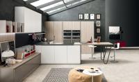 Armoire de cuisine professionnelle d'hôtel Armoire de cuisine en laque en bois