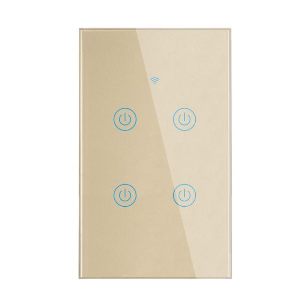 10A Smart Wifi Switch Double Control 4 Gang Smart Switch Hands Free 110V-250V AC