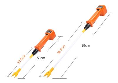 Orange Electric Rechargeable Cattle Prods 79cm Effective 1.0kg With Charger