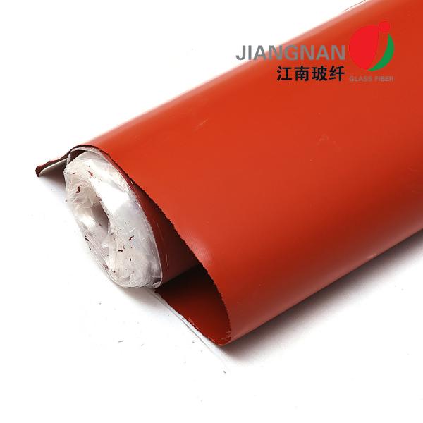 Silicone Rubber Coated Fiberglass Cloth / Silicone Impregnated Fiberglass Cloth / Silicone Coated Glass Fiber Fabric