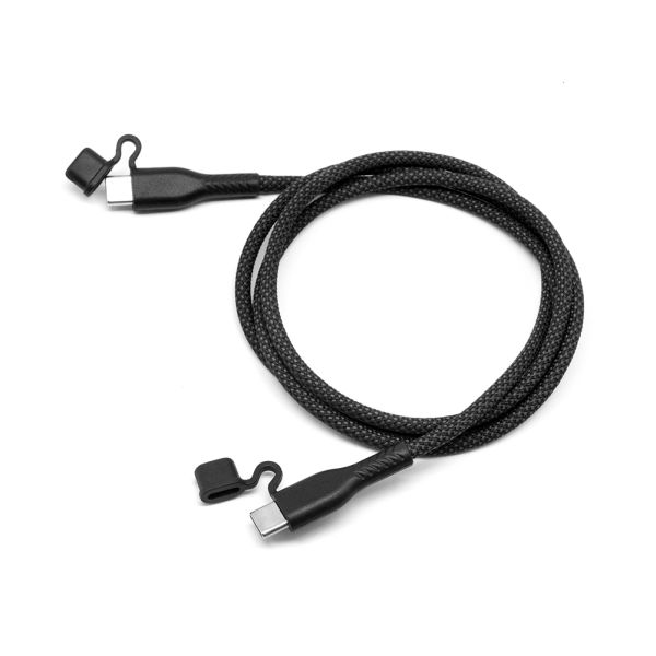 Cable de carga trenzado personalizado con tapa protectora de tipo C a tipo C Cable 1M