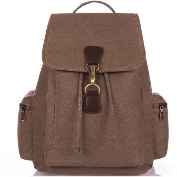 Female thick washed canvas backpack large-capacity leisure travel bag man bag tide