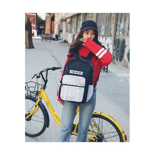 Anti - splash Korean backpack women's large-capacity travel backpack fashion academic bag