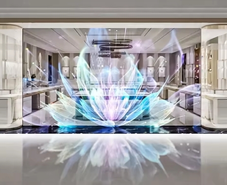 P2.5 Holographic LED Screen Programmable WiFi Control for Store Window Display Glass Curtain Wall Retail Mall Elevator Screens Advertising Ultra Transparent High Brightness Flexible LED Display