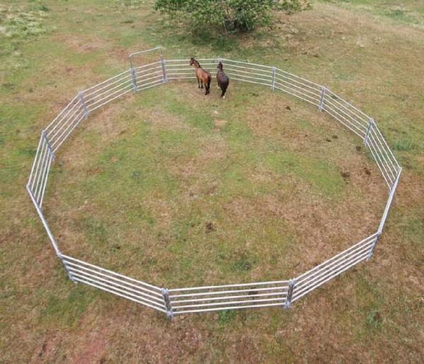 22 Round Corral Panels Inc Gate,Portable Horse Pens For Sale, Corral 15m Diameter
