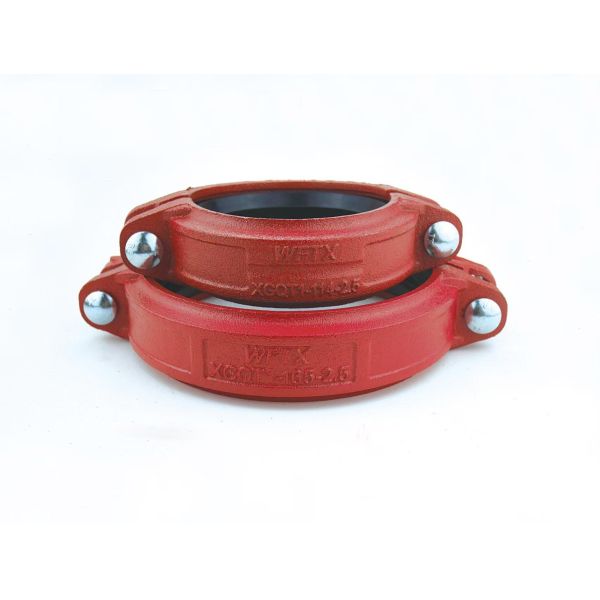 Ductile Iron Pipe Clamp with EPDM Gasket and Red Epoxy Paint Coating for Up to 1.6 MPa Pressure