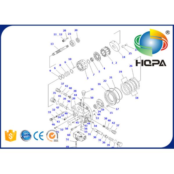TZ467B9000-00 TZ467B900000 Travel Motor Seal Kit For Komatsu PC138US