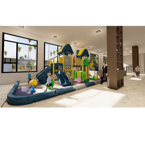 Большой гальванизированный парк атракционов скольжения стального анти- отказа на открытом воздухе пластиковый