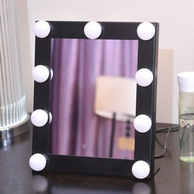 Adjustable Brightness Sqaure Round Lighted Makeup Mirror With Dimmer Stage
