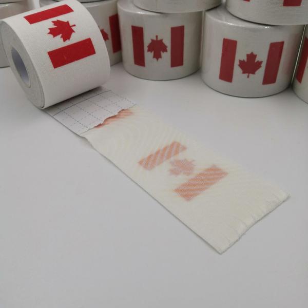 Wholesale elastic cotton fitness support tape tear able stretch tape  fabric thums muscle tape