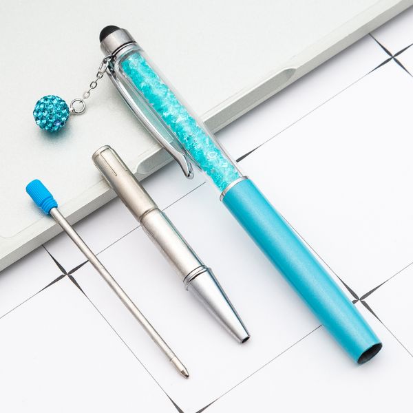 Красивая кристаллическая ручка бриллиантовые шариковые ручки канцелярские шариковые ручки 2 в 1 кристаллическая ручка