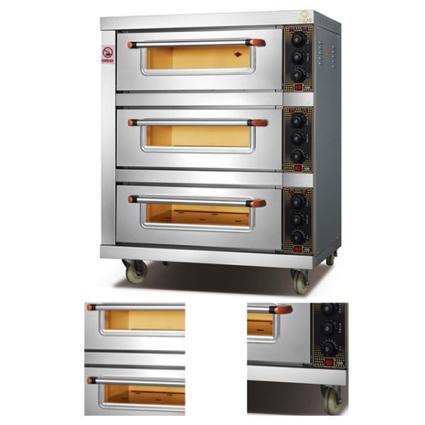 Fogão a gás de 4 bocas de aço inoxidável com vidro conjunto de panelas holandês forno giratório