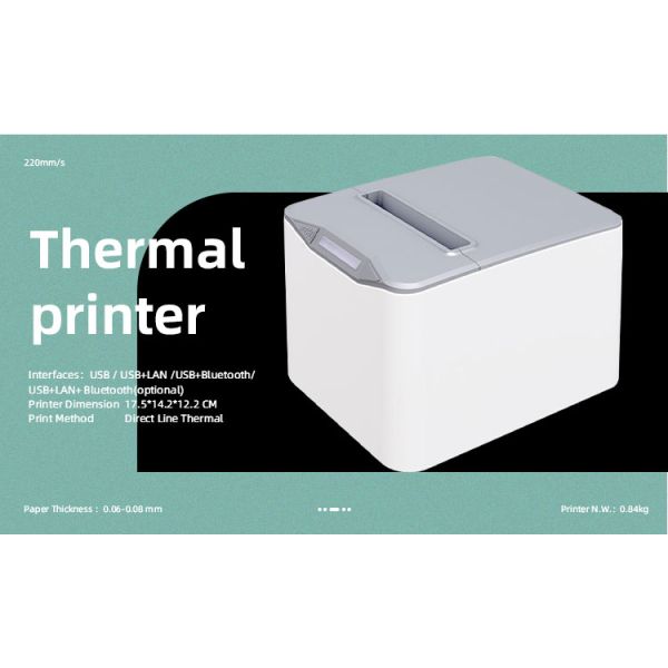 AC 110V/220V Input POS 80 Thermal Printer with Thermal Receipt and Barcode Private Mold