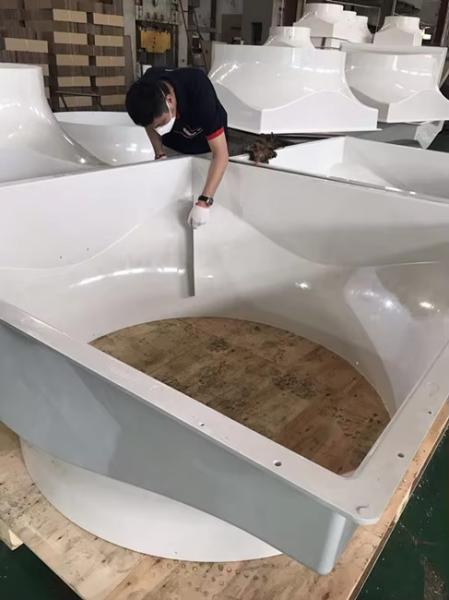 High-Strength Custom FRP Fan Cover – Heavy-Duty Fiberglass Vent Grille for HVAC/Industrial/Marine Use – UV & Corrosion Resistant