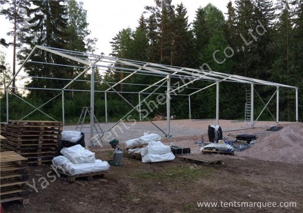 Hard Anodized Aluminium Frame Tents , White waterproof party tents PVC Fabric Cover