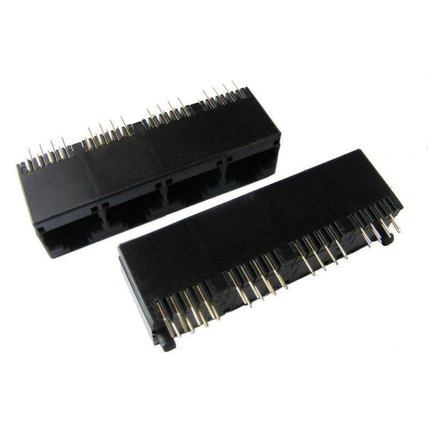 RJ45 connector 1x4 180°