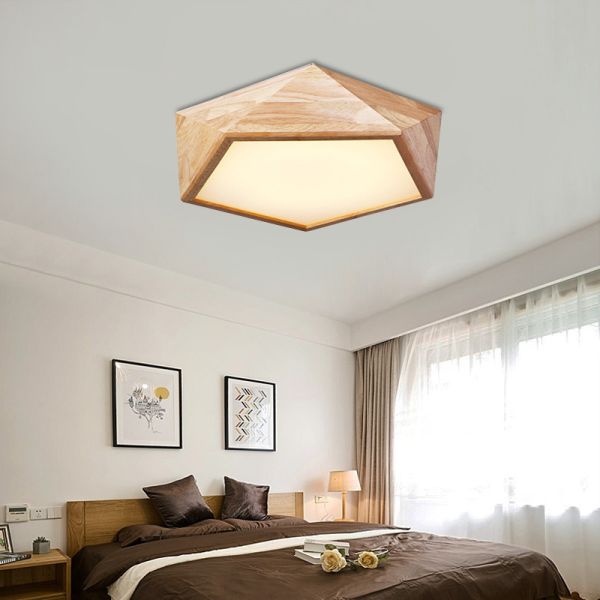 Natural wood ceiling Lights For Bedroom Living room Kitchen Lighting Fixtures (WH-WA-06)