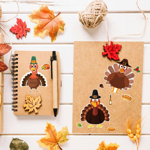 Горячий расплавьте слипчивый праздничный кленовый лист стикеров тыквы хеллоуина стикеров