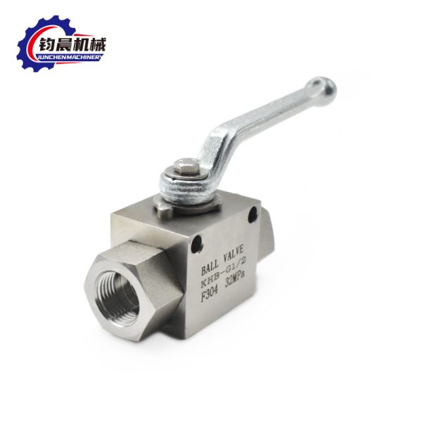 Valve à bille haute pression en acier au carbone KHB-G1/2 F304 32MAP pour les applications hydrauliques