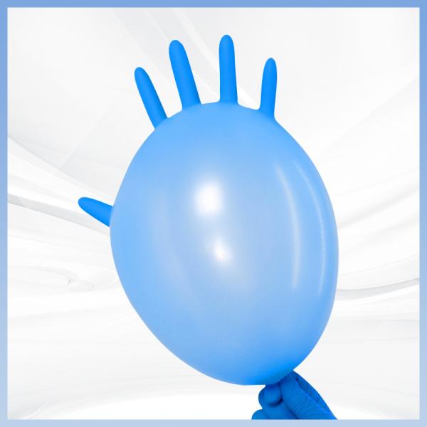 Disposable 9 Inch Blue Synthetic Nitrile Gloves Resistant to Chemicals Suitable for Various Occasions such as Foo