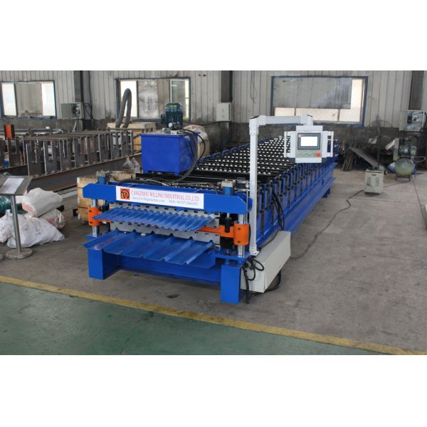 Galvanized Glazed Roofing Tile Roofing Sheet Forming Machine Chain Transmission