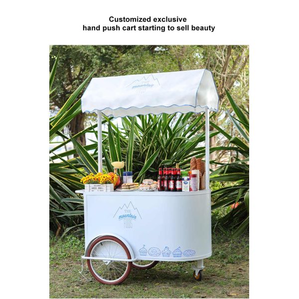 Hand Push Coffee Tricycle  New Design Bike Cart for Mobile Barista