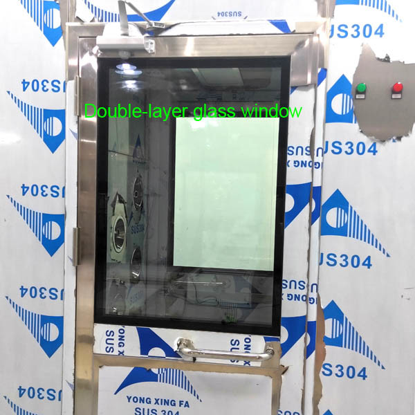 Two Side Blowing Stainless Steel Air Shower Removing Air Dust From People And Goods