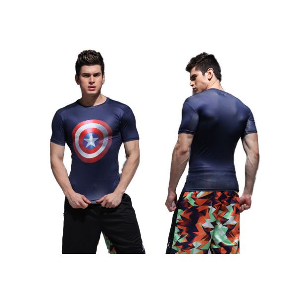 Sportides Men's Breathable Youth Sports Apparel Quick Dry L Size Short Sleeve Running Tees