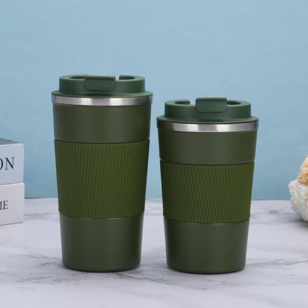 Insulated 12oz 17oz Leakproof Coffee Cup With Lid Thermal Coffee Tumbler Stainless Steel Keep Cold And Hot Gift For Men Women