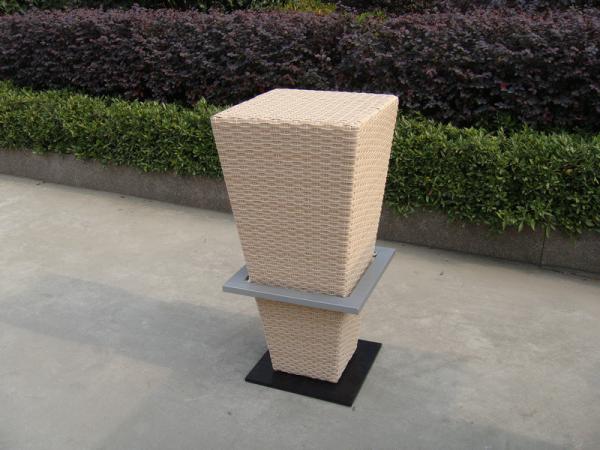Brown PE Rattan Bar Set , Home Balcony / Garden Table And Chairs
