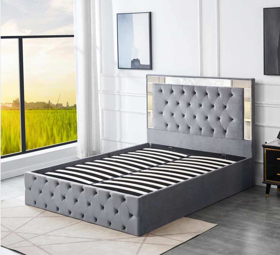 Rei luxuoso de couro moderno Bed do quarto da cama de casal 1,8 do quarto do hotel do mestre da cama