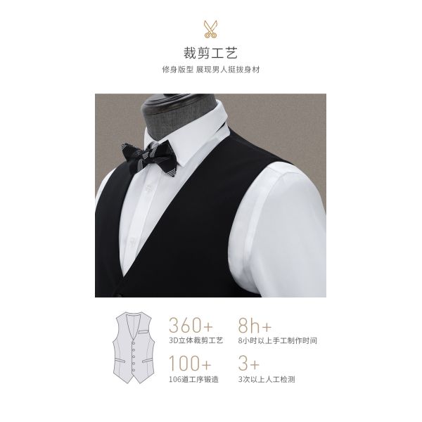 Custom Waistcoat Men Formal Suit Vest Polyester Solid Chalecos Hombre Casual Flax Vest