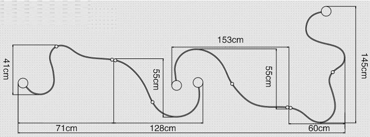 Абажур 110v 240v геля кремнезема PMMA привел свет стены волны современный